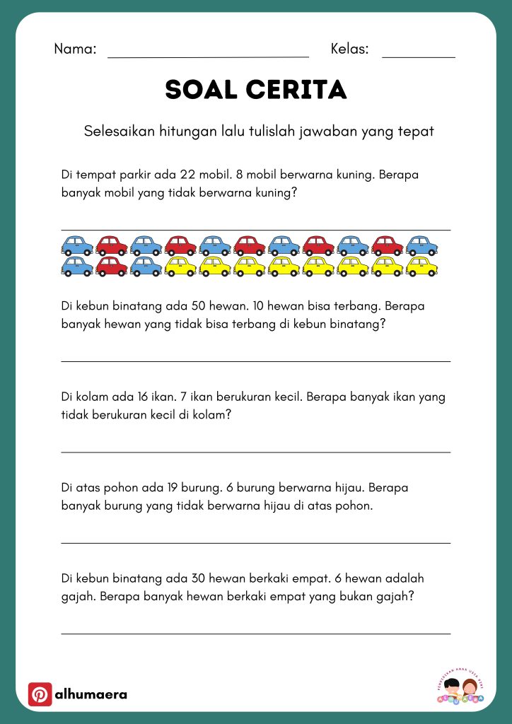 15 Contoh Soal Cerita Pengurangan Kelas 2 SD yang Sering Keluar Saat Ujian Terbaru 2026