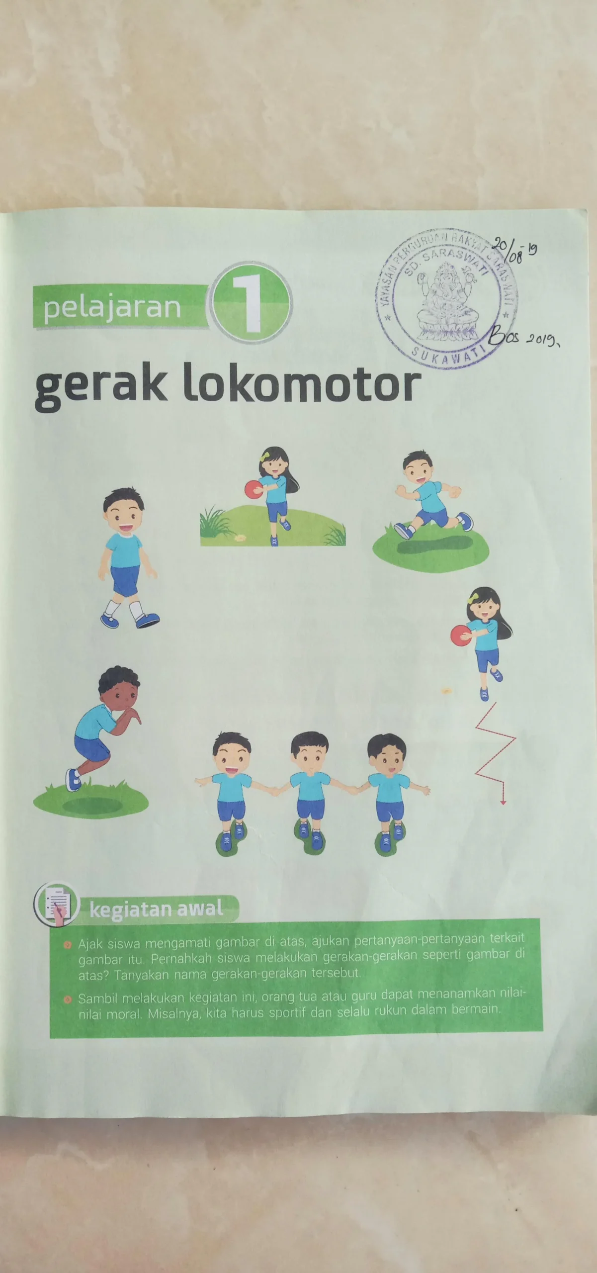 Latihan Soal PJOK kelas 1 gerak lokomotor Kuis