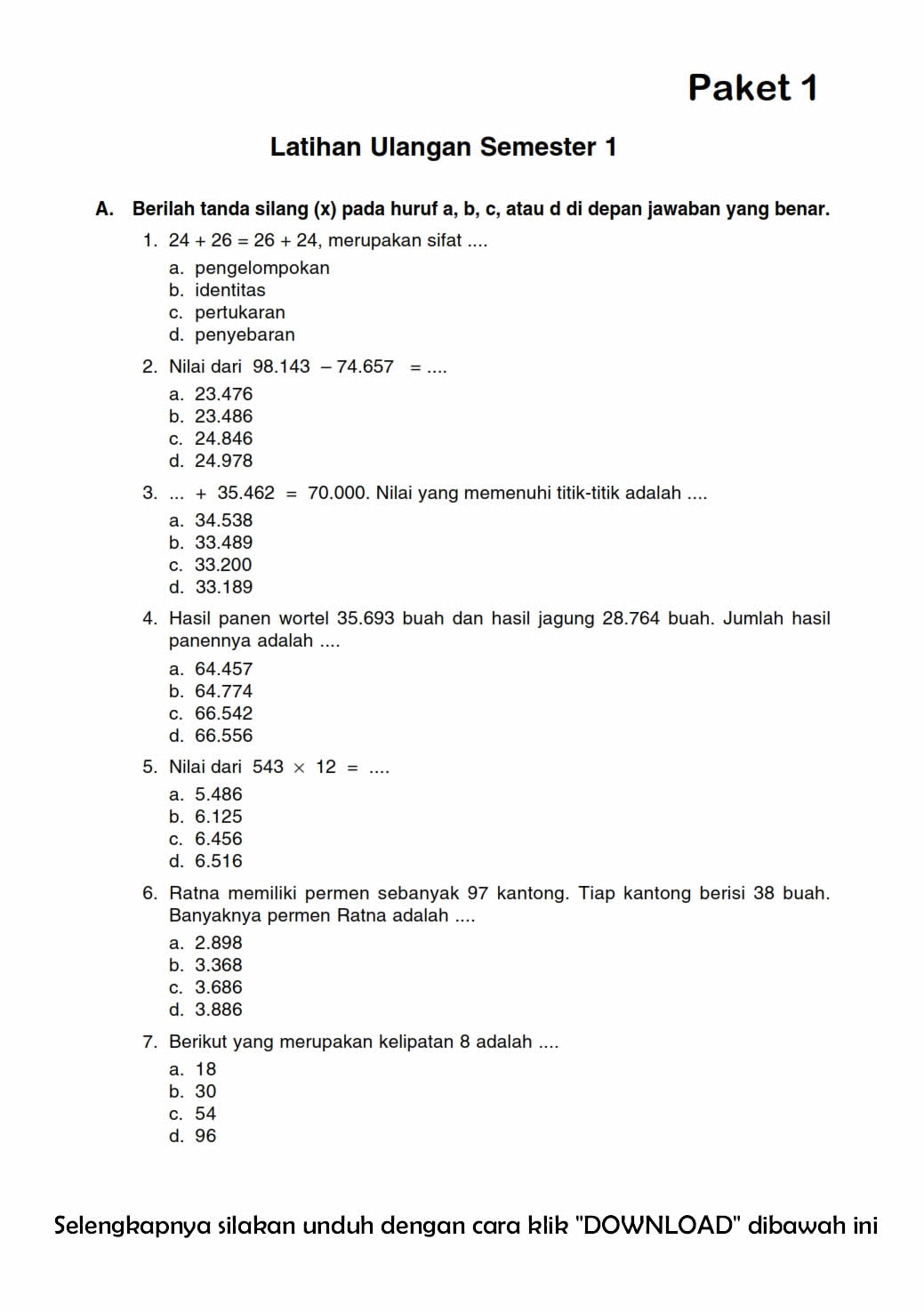 5 Cara Cepat Kuasai Latihan Soal Matematika Kelas 4 Statistika K13 Download PDF Sekarang