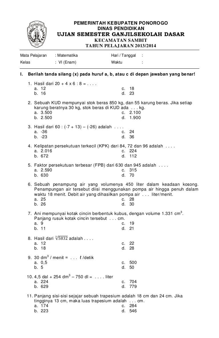 5 Rahasia Nilai Sempurna Soal UAS Kelas 4 Tema 2 Semester 1 Kurikulum 2013 Terbukti Ampuh
