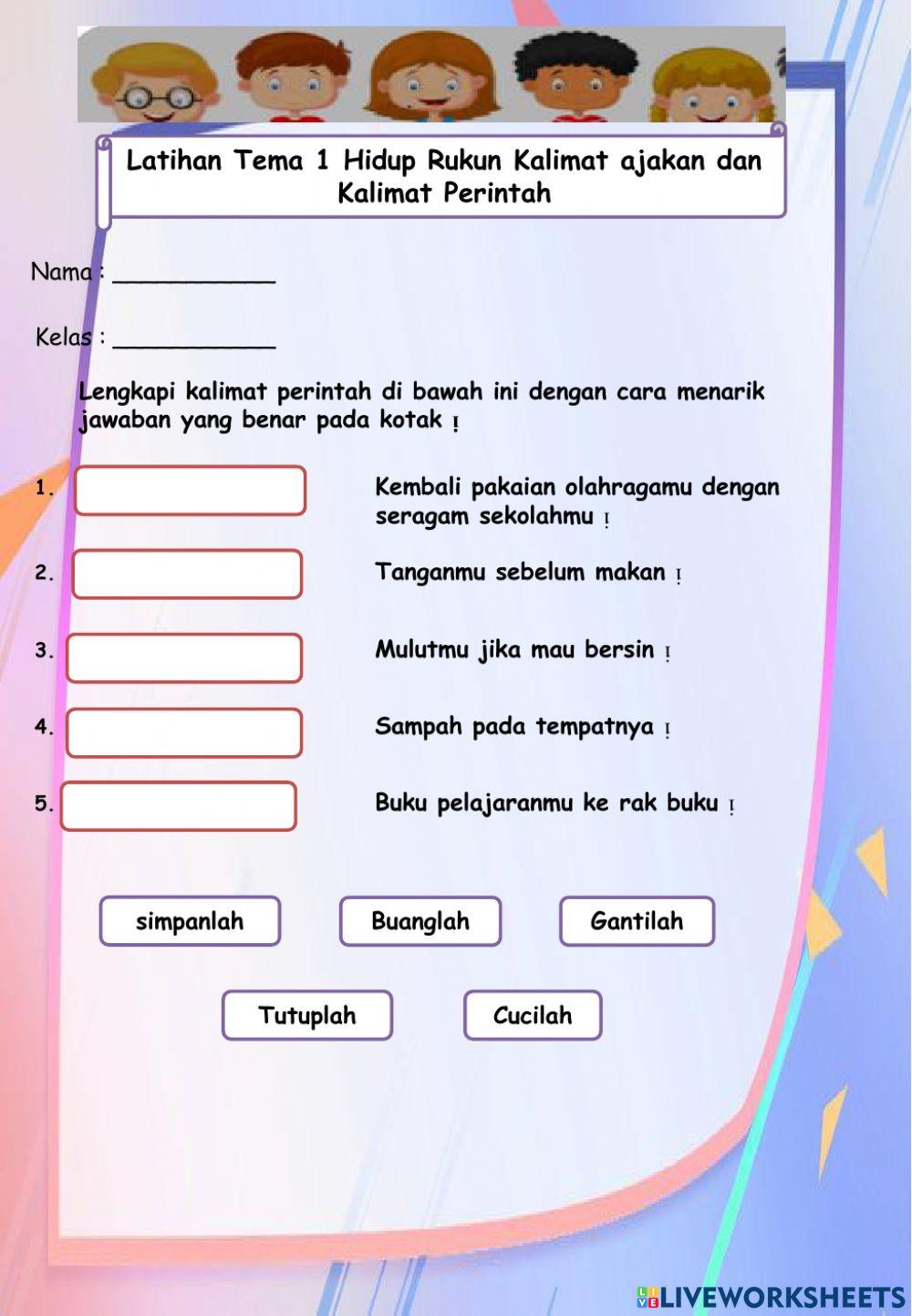 7 Cara Mudah Membuat Contoh Soal Kalimat Perintah untuk Anak SD Kelas 1 Bikin Belajar Seru