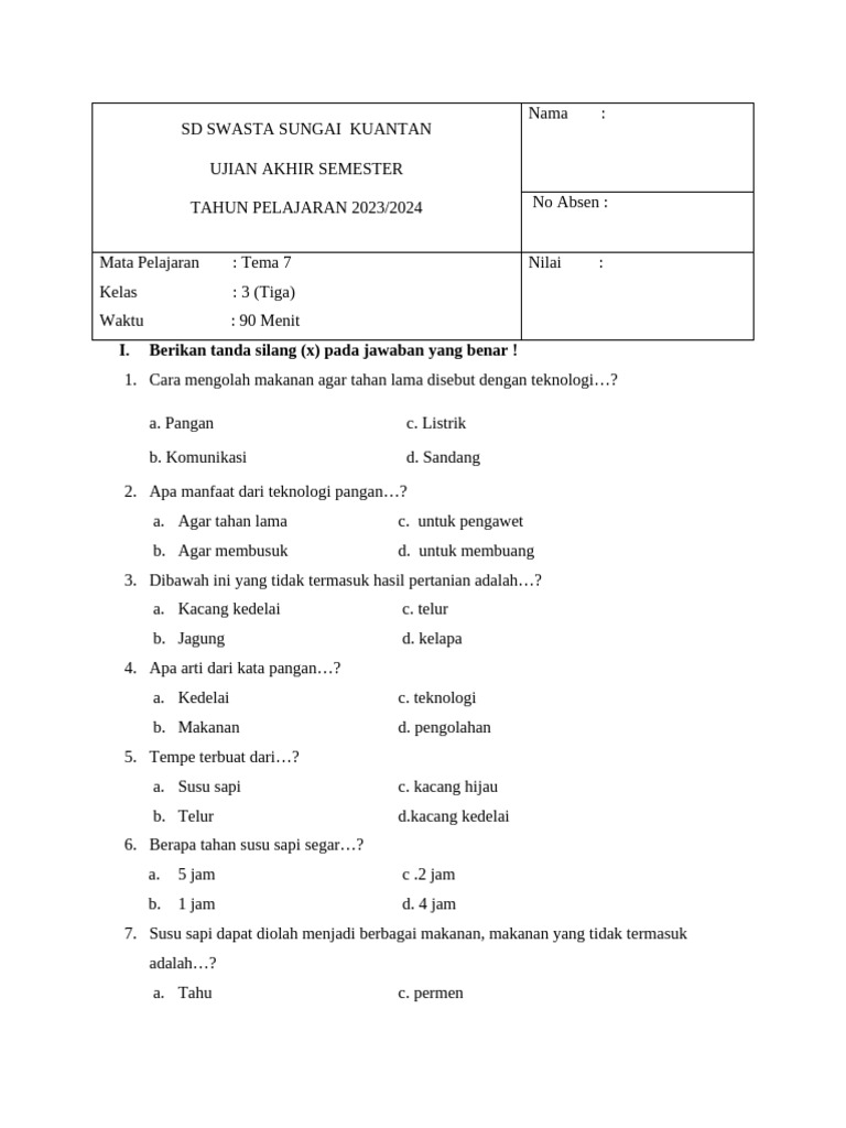 7 Rahasia Belajar Cepat Lewat Soal Tema 7 Kelas 3 PDF yang Jarang Diketahui Siswa SD