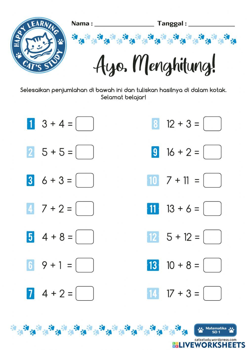 Latihan Soal Kelas Angka Worksheet Live Worksheets 41 Off - Free Word