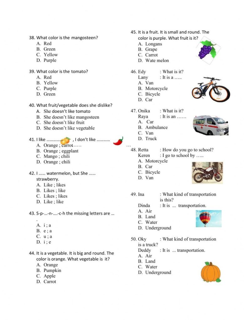Akhirnya! 7 Soal Bahasa Inggris Kelas 3 SD Semester 2 PDF Siap Cetak untuk Belajar
