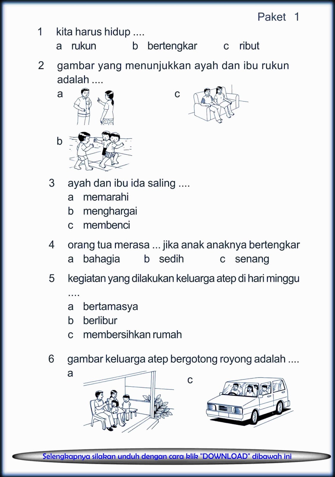 Akhirnya Tersedia! 7 Soal IPS Kelas 1 Semester 2 Siap Cetak untuk Latihan Anak