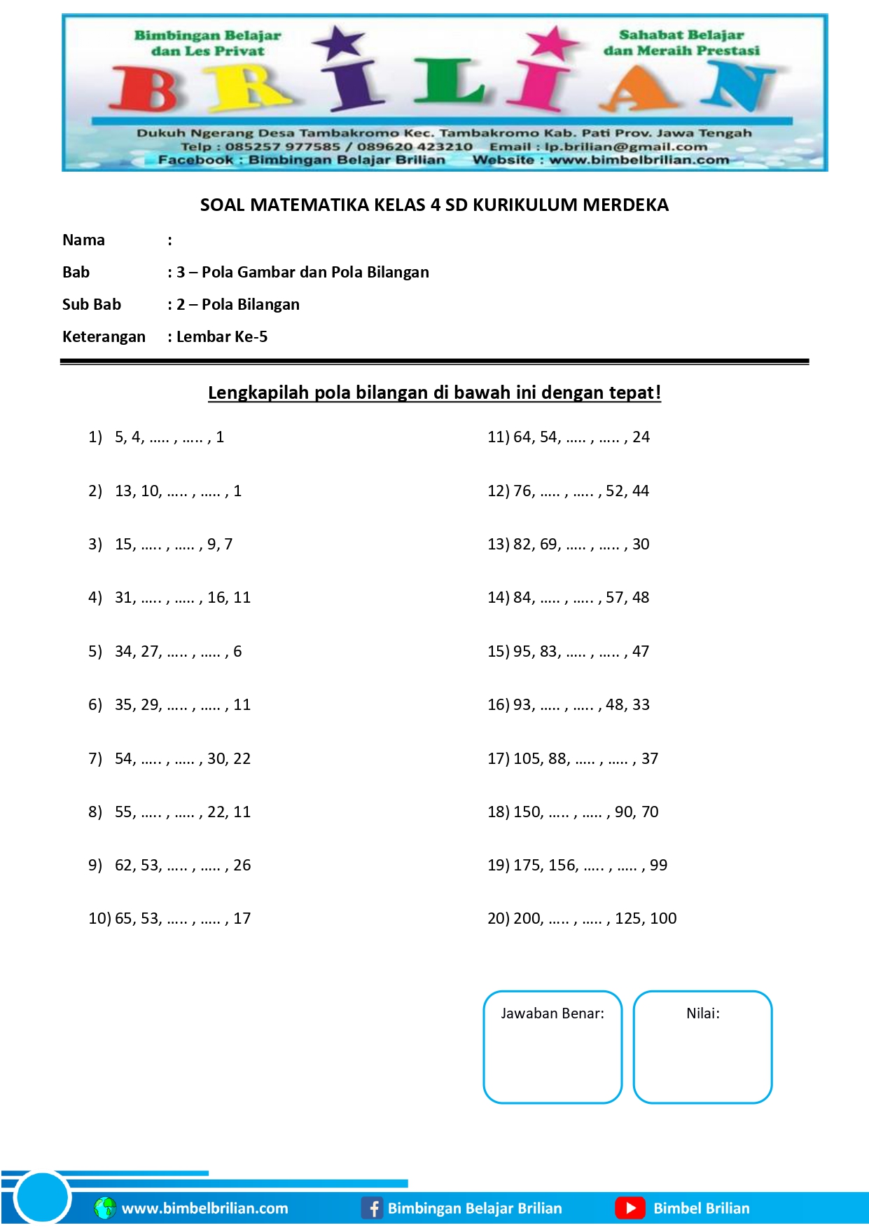 Akhirnya Tersedia Contoh Soal Kelas 4 Tema 5 Subtema 2 Pembelajaran 3 Siap Cetak, Ini Rahasia Nilai Bagus