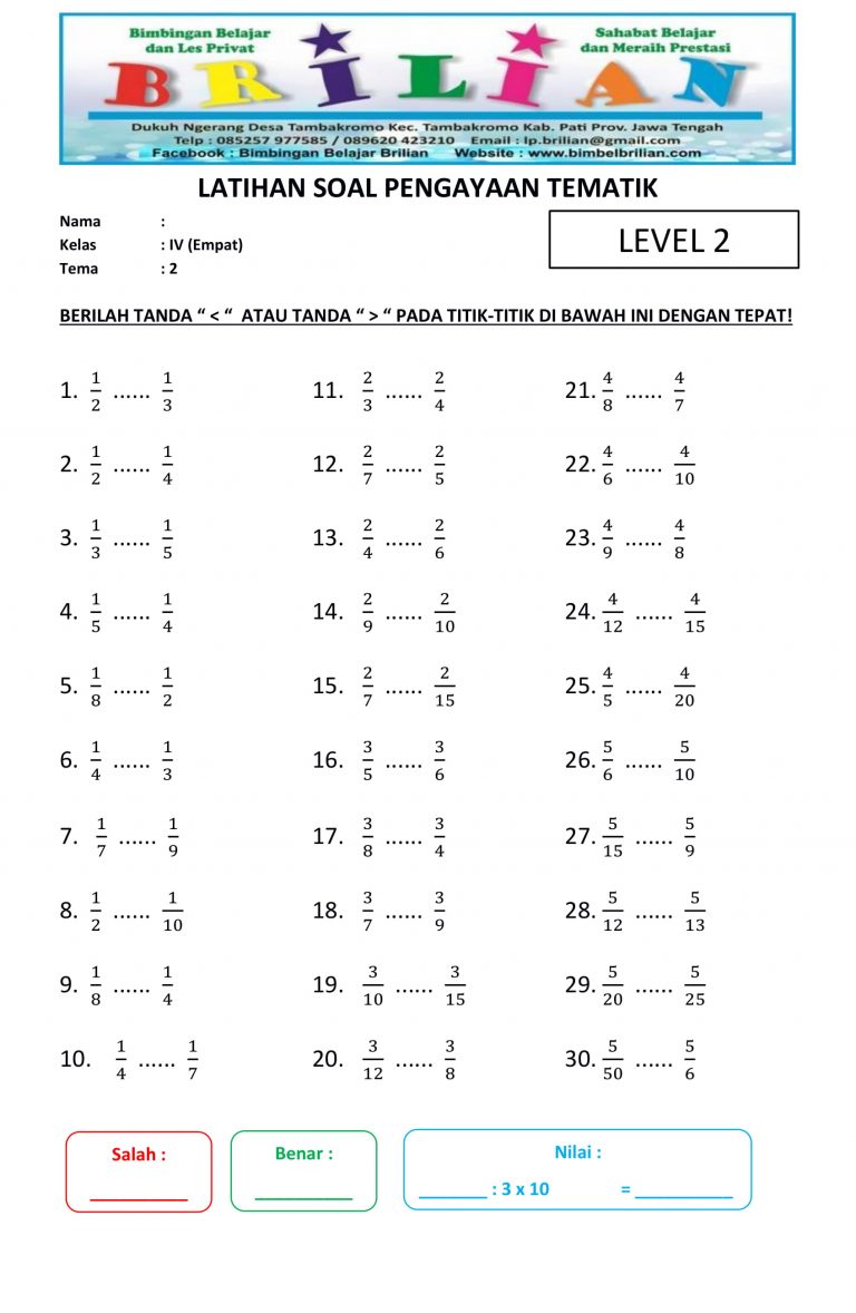 Akhirnya Terungkap 5 Latihan Soal Matematika Kelas 4 Semester 1 Tentang Pecahan yang Sering Keluar di Ujian