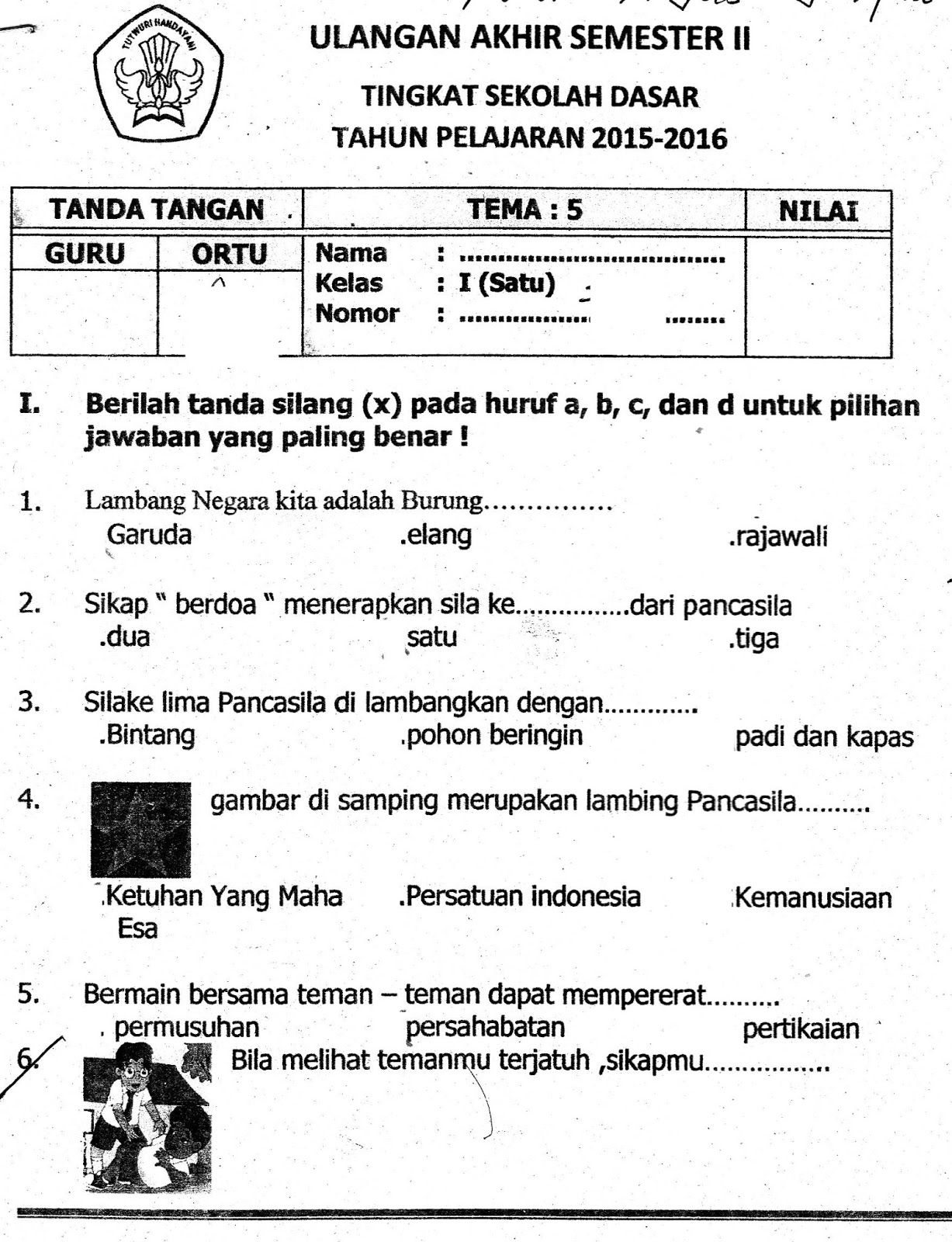Soal Dan Kunci Jawaban Uts Bahasa Indonesia Kelas 7 Semester 1 - Kunci