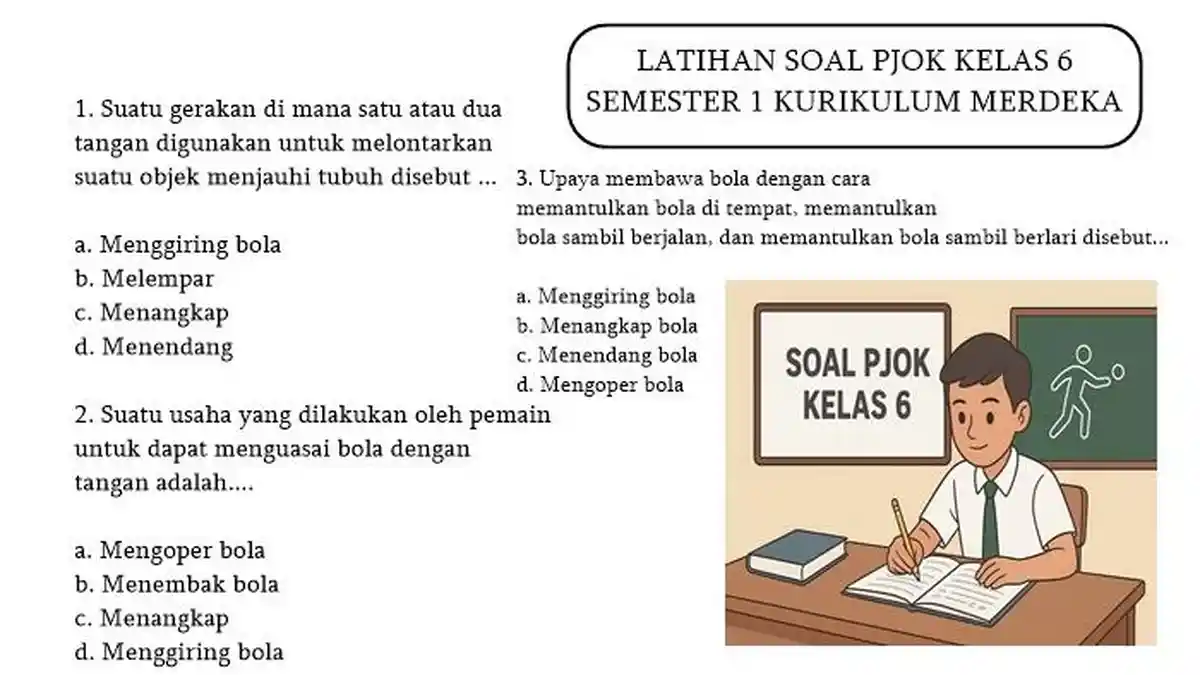 Akhirnya Terungkap Soal PJOK Kelas 6 Semester 1 yang Sering Muncul di STS 2026