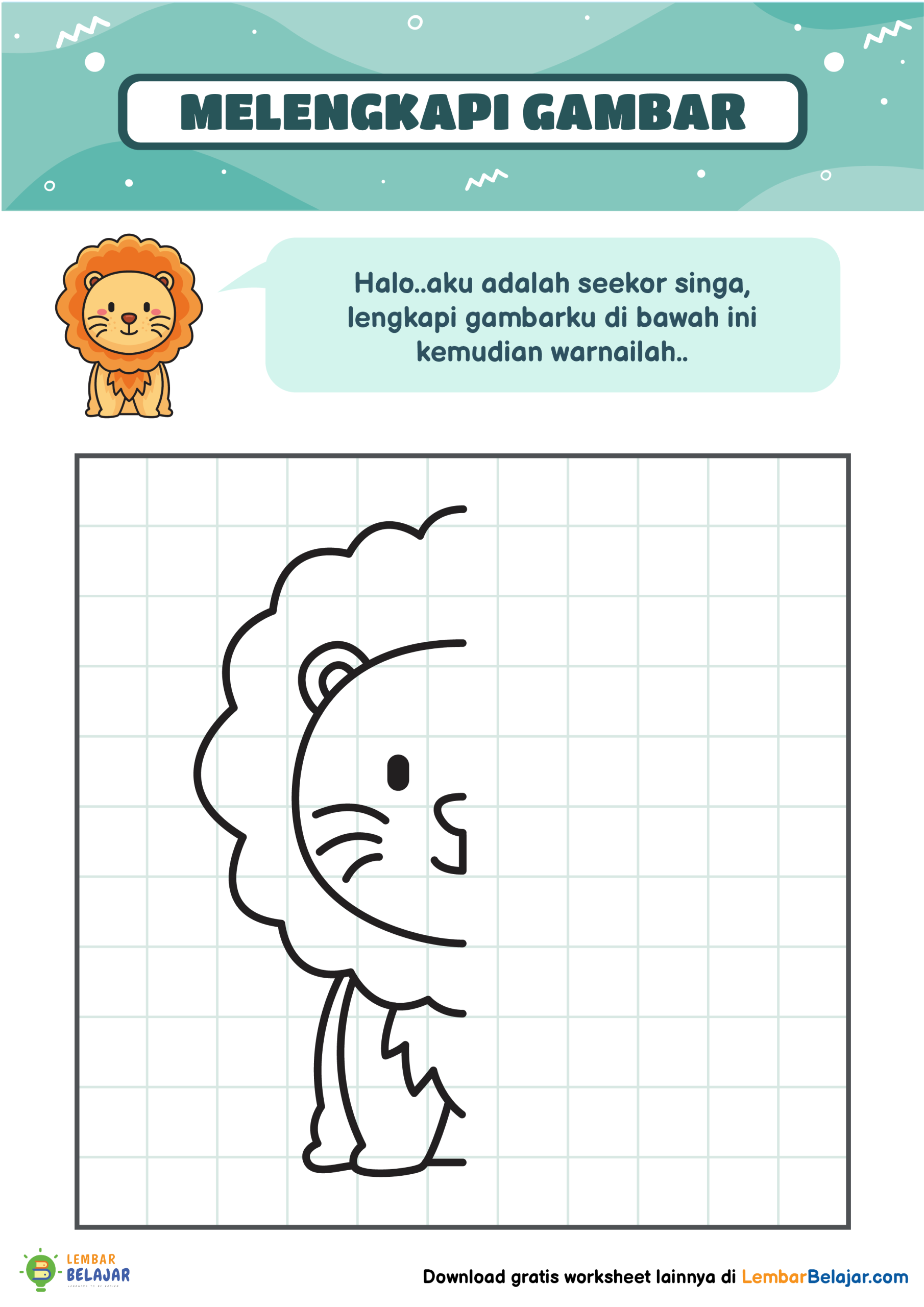 Menggambar dan Mewarnai Arsip - Lembar Belajar - Lembar Kerja Calistung
