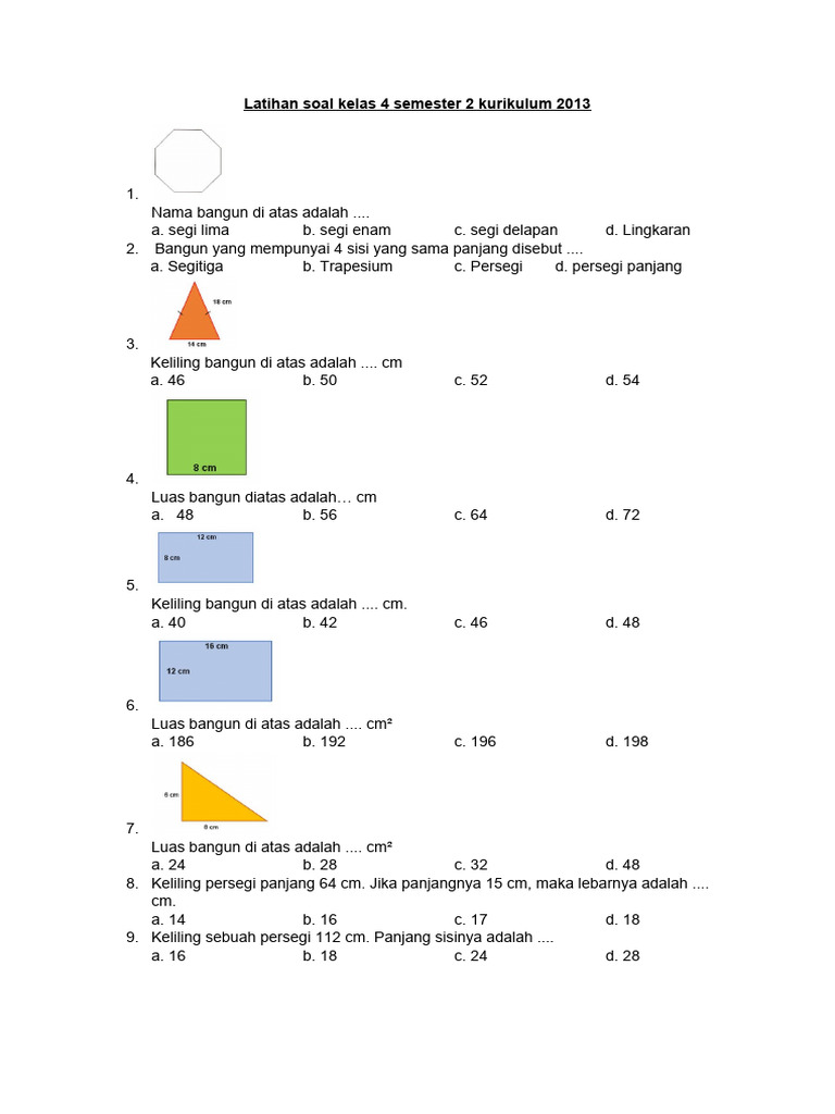 Terbukti 5 Latihan Soal Matematika Kelas 4 Semester 2 Kurikulum 2013 Bikin Nilai PTS Naik
