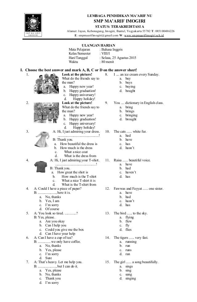 Ternyata Ini Dia Contoh Soal Bahasa Inggris Peminatan Kelas 11 Semester 1 yang Sering Muncul di Ujian