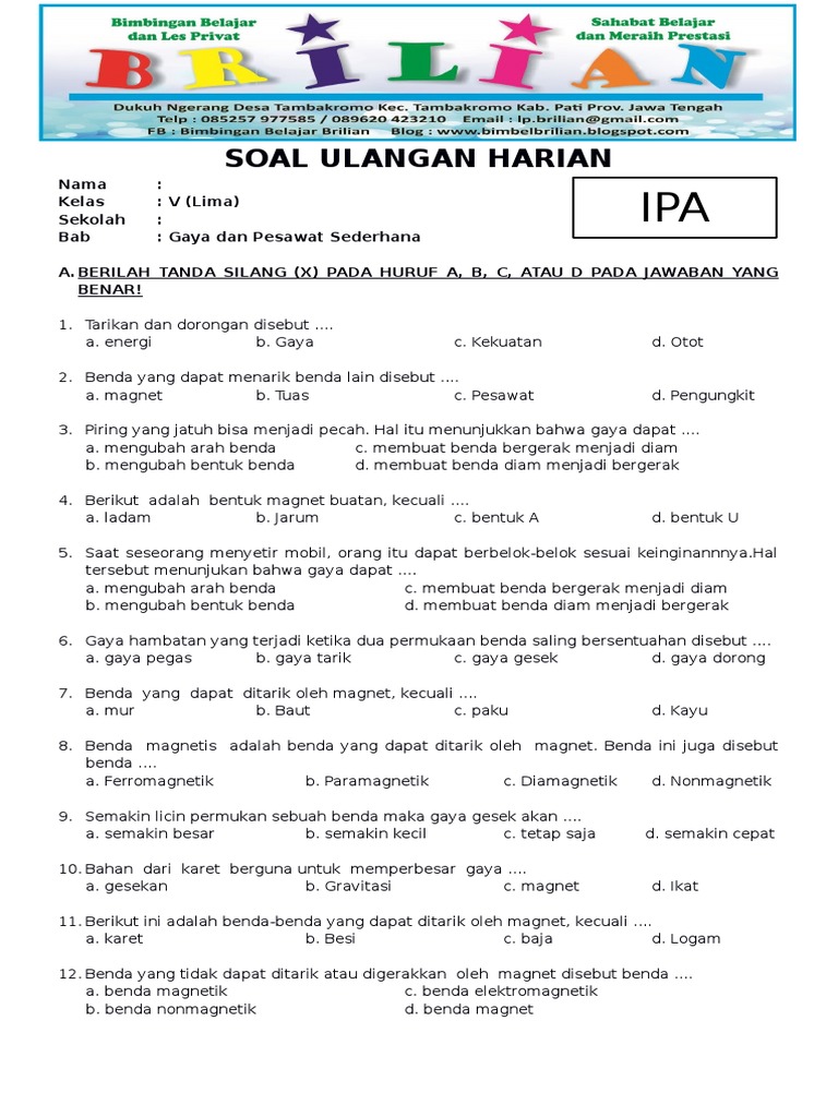 Ternyata Ini Dia Contoh Soal Kelas 5 IPA Semester 2 yang Sering Muncul di Ujian, Wajib Tahu Sebelum Terlambat!