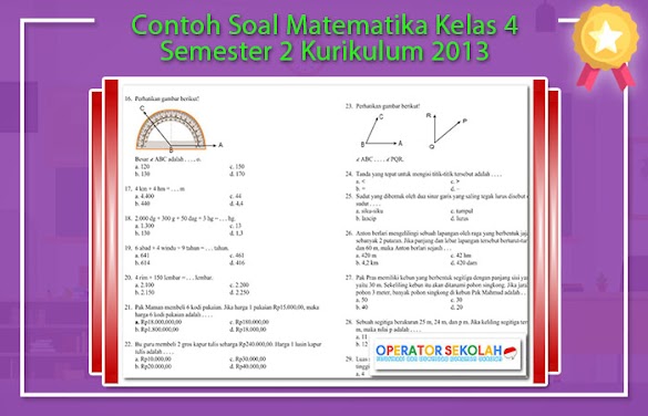 Ternyata Ini Rahasia Jitu Taklukkan Latihan Soal Matematika Kelas 4 Smstr 2 Kurikulum 2013 2019 yang Jarang Diketahui