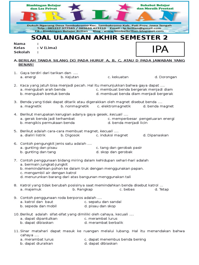 Ternyata Ini Rahasia Menjawab Soal Bab 2 Kelas 5 Semester 1 dengan Cepat dan Akurat