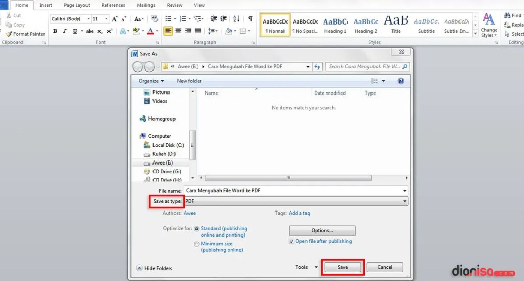 Ternyata Mudah, Ini Cara Mengubah Word ke PDF di Office 2010 Tanpa Aplikasi Tambahan