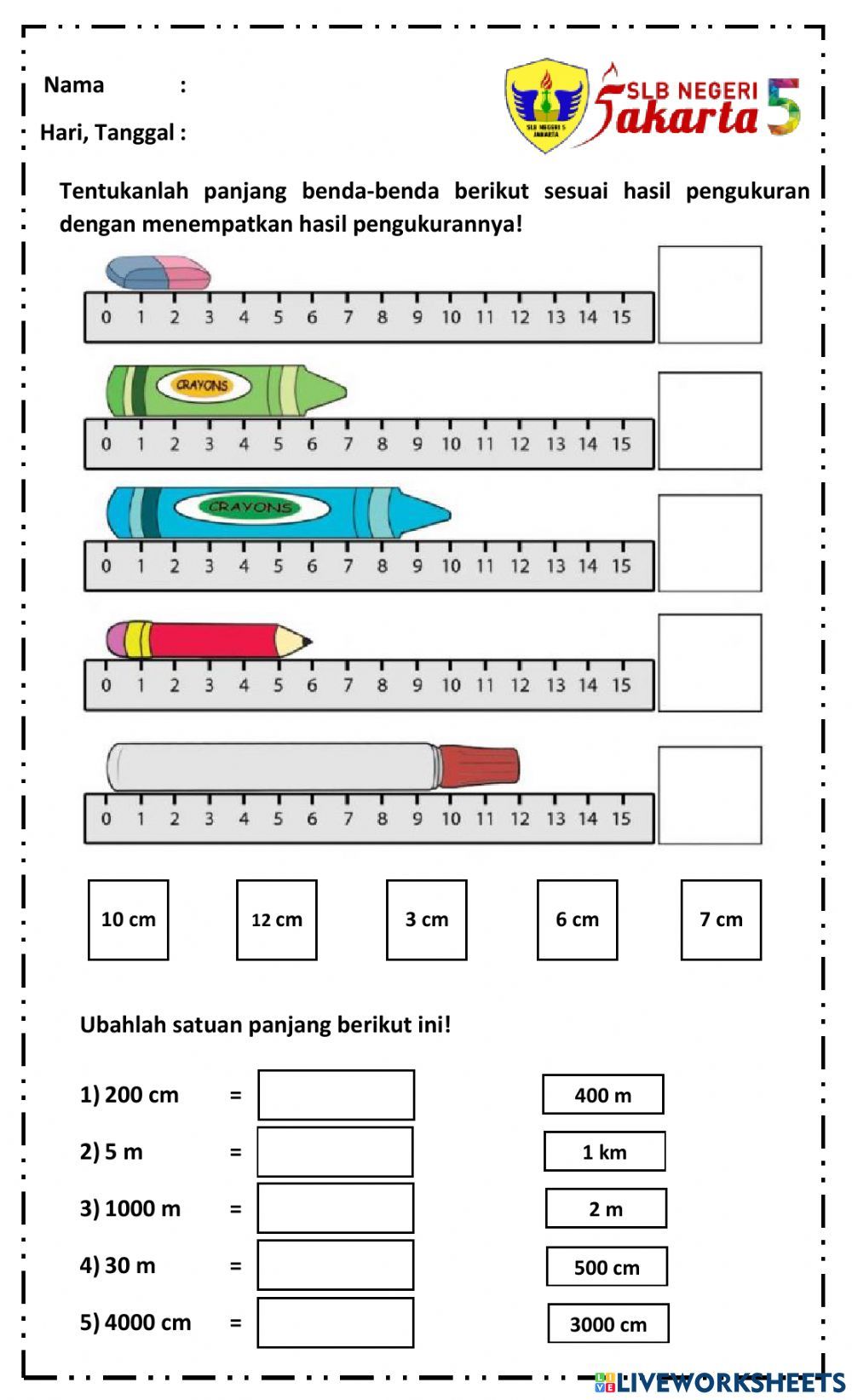 latihan soal matematika kelas 4 tentang perkiraan ukuran panjang Rahasia Luas & Keliling