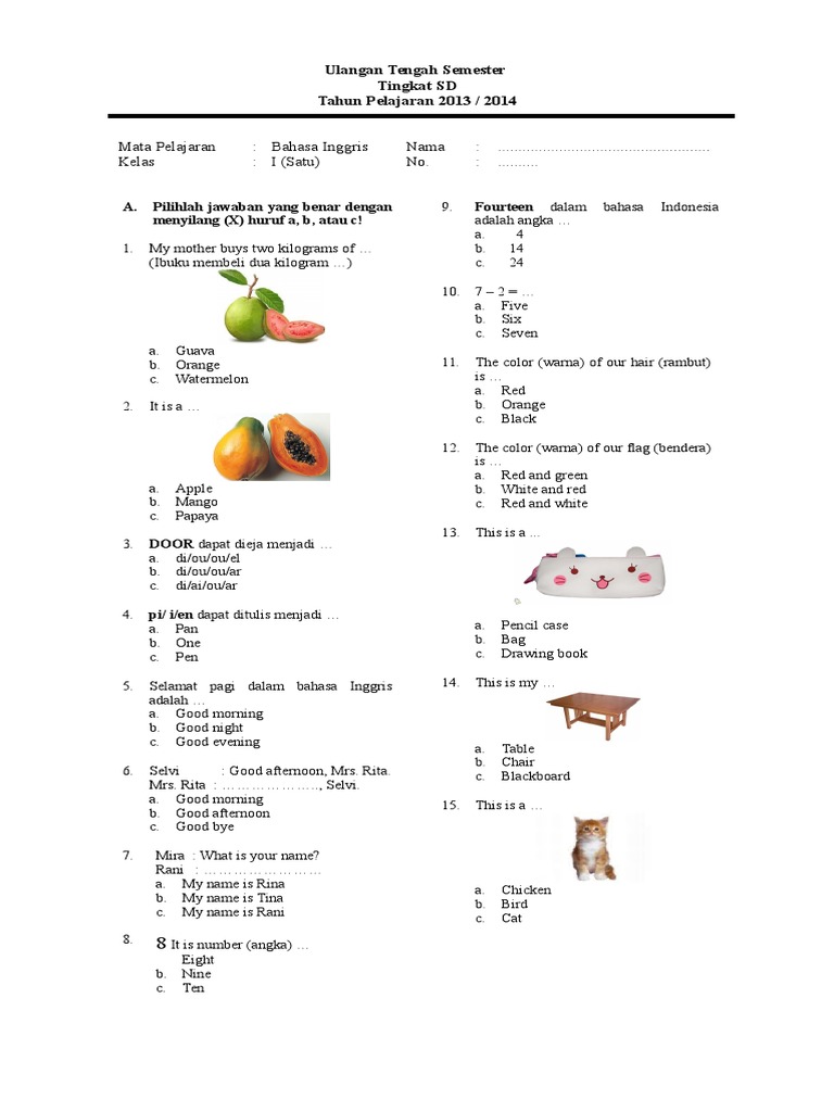 Materi Bahasa Inggris Kelas 3 Semester 2 Dalchaebi