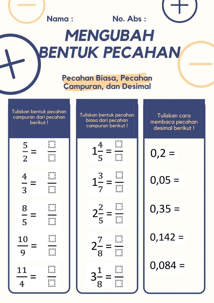 Mengubah Bentuk Pecahan Menjadi Pecahan Biasa Worksheet Simile Pecahan